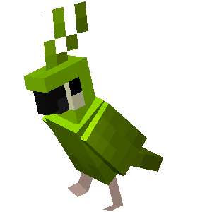 A Dancing Parrot bobbing its head back and forth